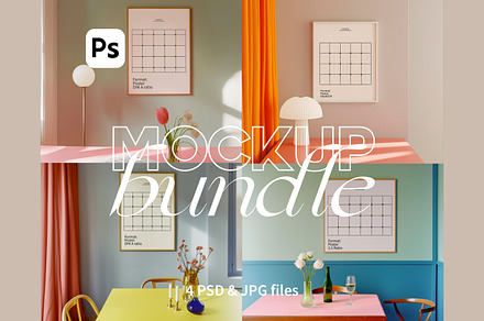 Frame Mockup Bundle – Vintage Scenes, a Household Mockup by Bonumo