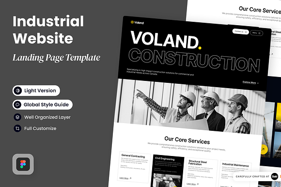 Voland - Industrial Landing Page preview 5