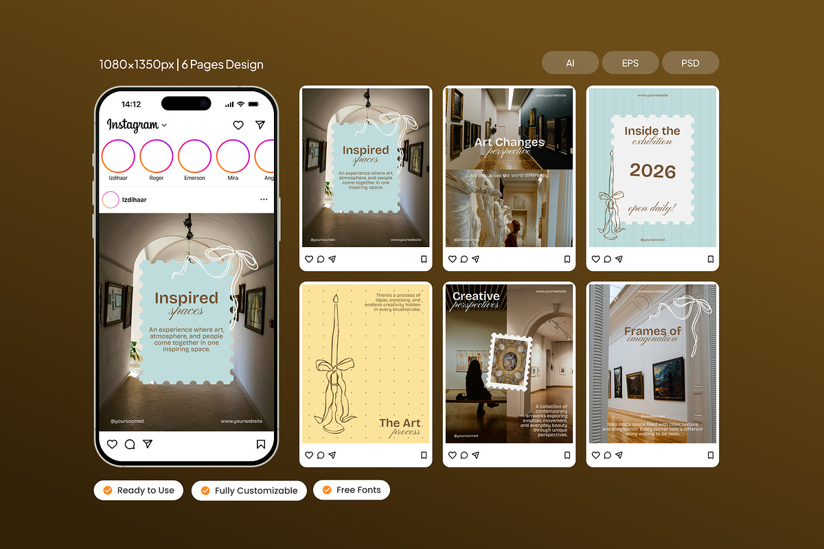Art Gallery - Instagram Post, a Social Media Template by Izdihaar_Studio (Photo 1 of 4)