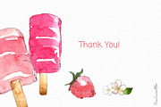 Ice Cream Watercolor Clipart, a Food Illustration by MariaScaroniAtelier (Thumbnail 5 of 6)