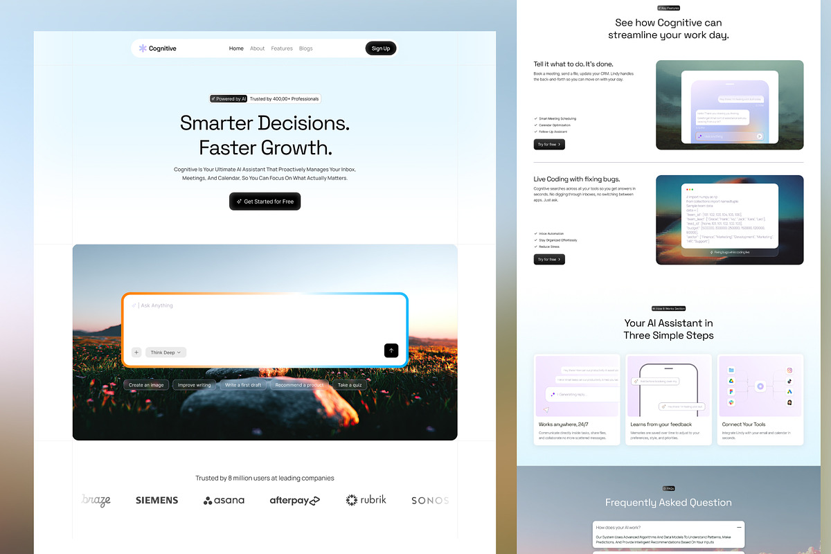 AI Landing Page Design, an UI Kit Template by Ahmed Rubel (Photo 2 of 5)