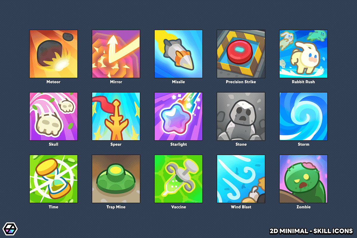 2D Minimal - Skill Icons, an Object Graphic by LAYERLAB (Photo 3 of 7)