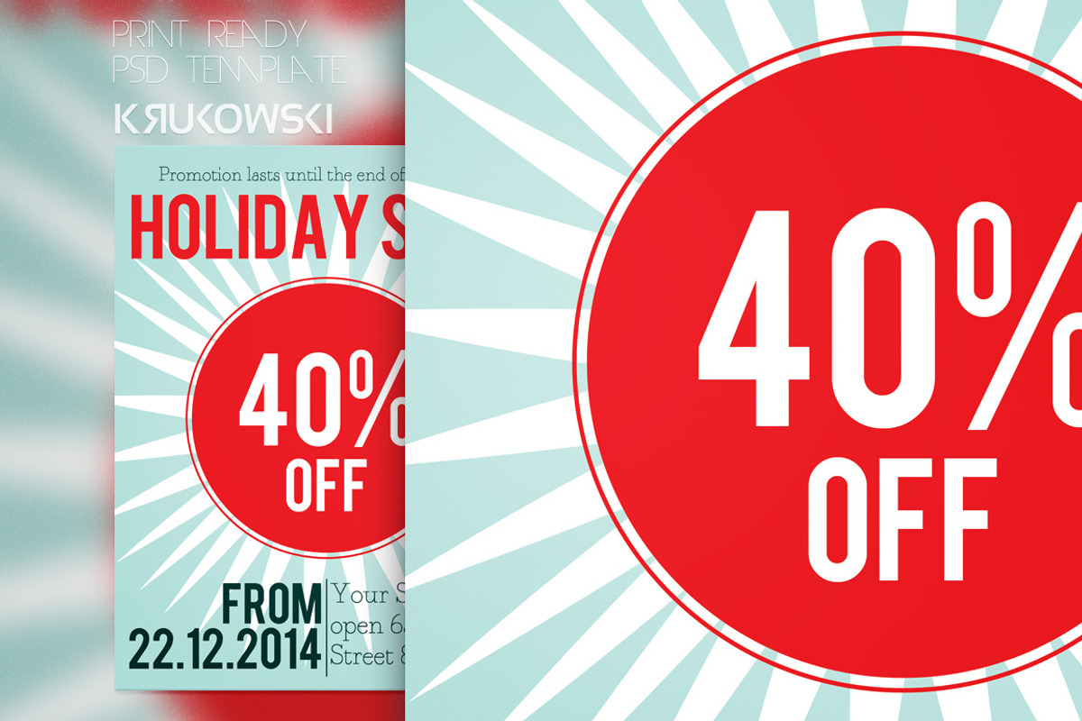 Holiday Sale Flyer, a Flyer Template by Krukowski Graphics (Photo 2 of 3)