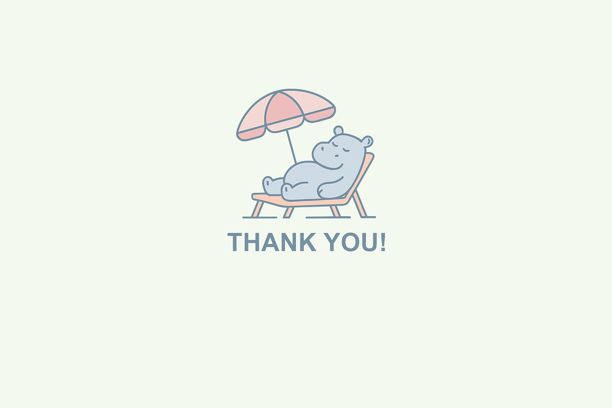 Hippo Beach Days — Clipart Bundle, an Animal Illustration by Mariia Kovalchuk (Photo 13 of 13)