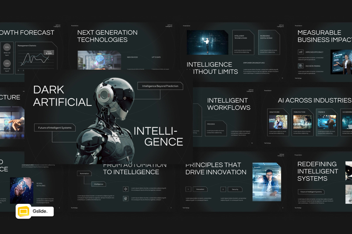 Dark Artificial Intelligence, a Presentation Template by Loin Studio (Photo 1 of 4)