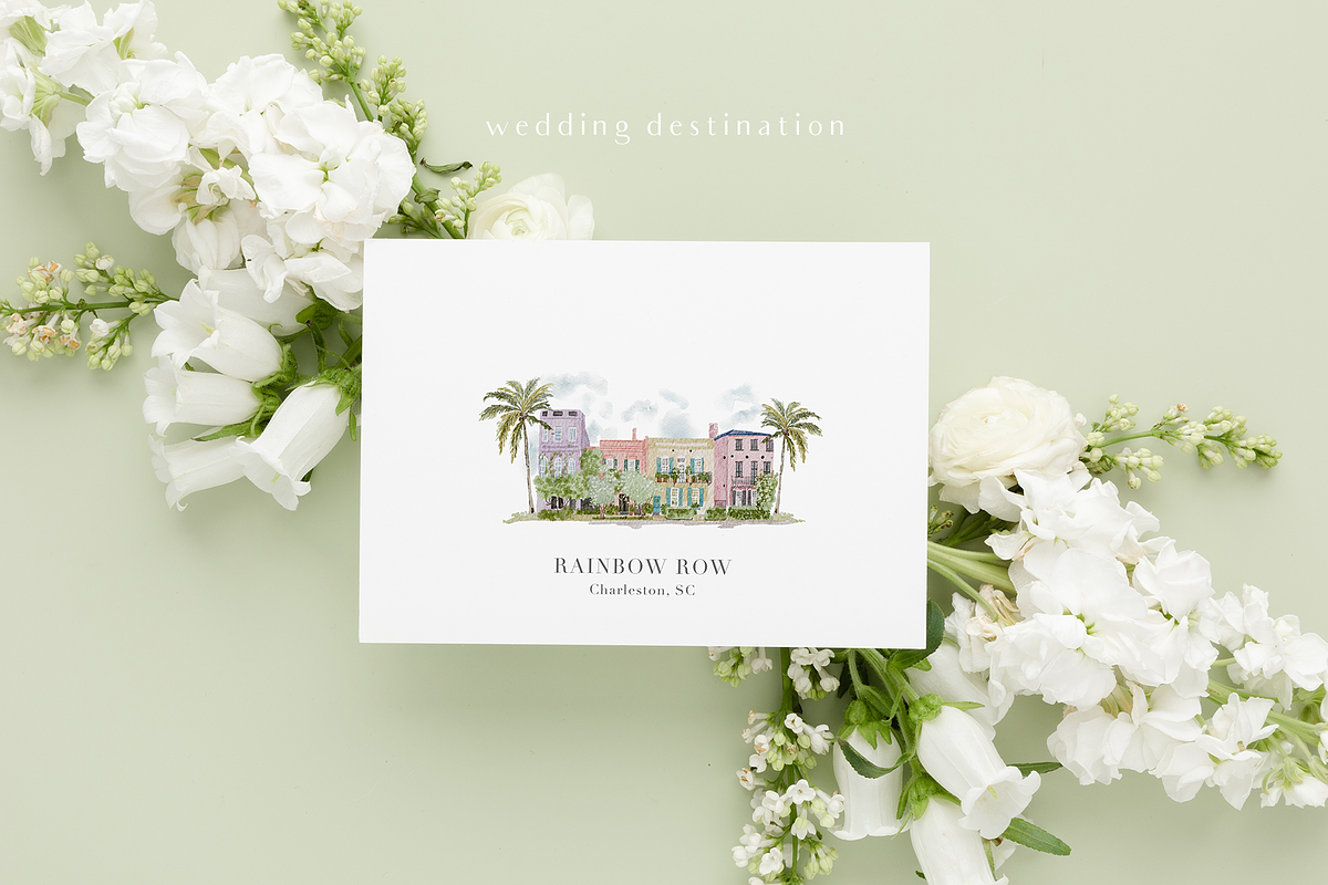 Watercolor charleston wedding venue, an Object Graphic by Grace Noboa Illustrations (Photo 2 of 8)