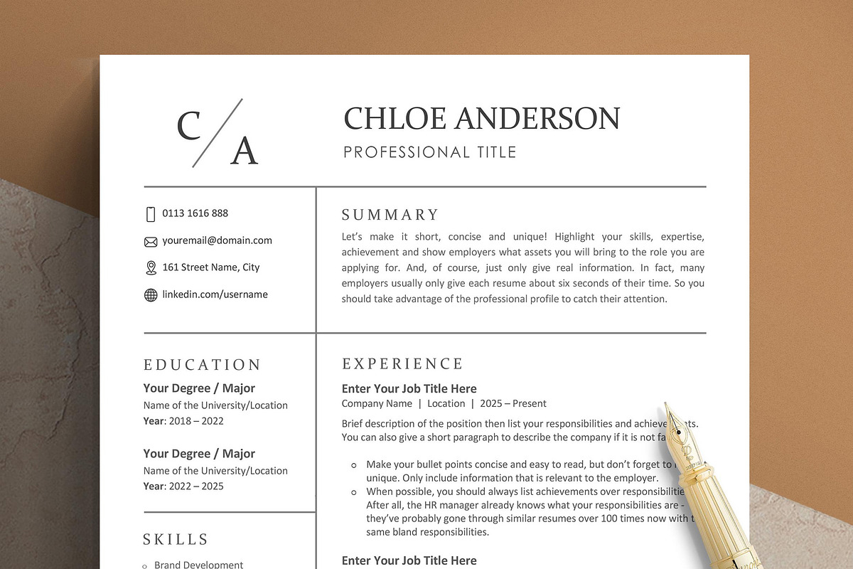 Resume Template Word, Google Resume, a Resume Template by resumetemplathttps://d3es (Photo 1 of 9)