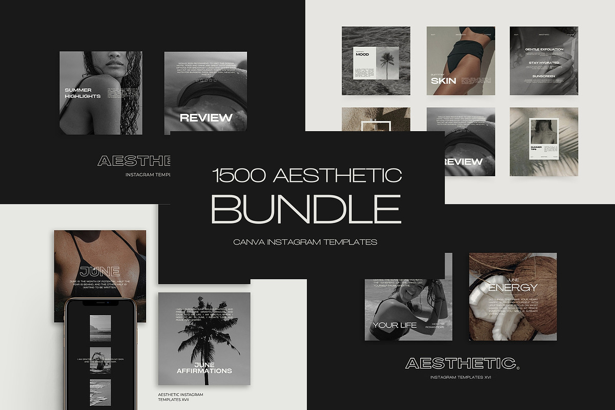 1500 Aesthetic Instagram Templates