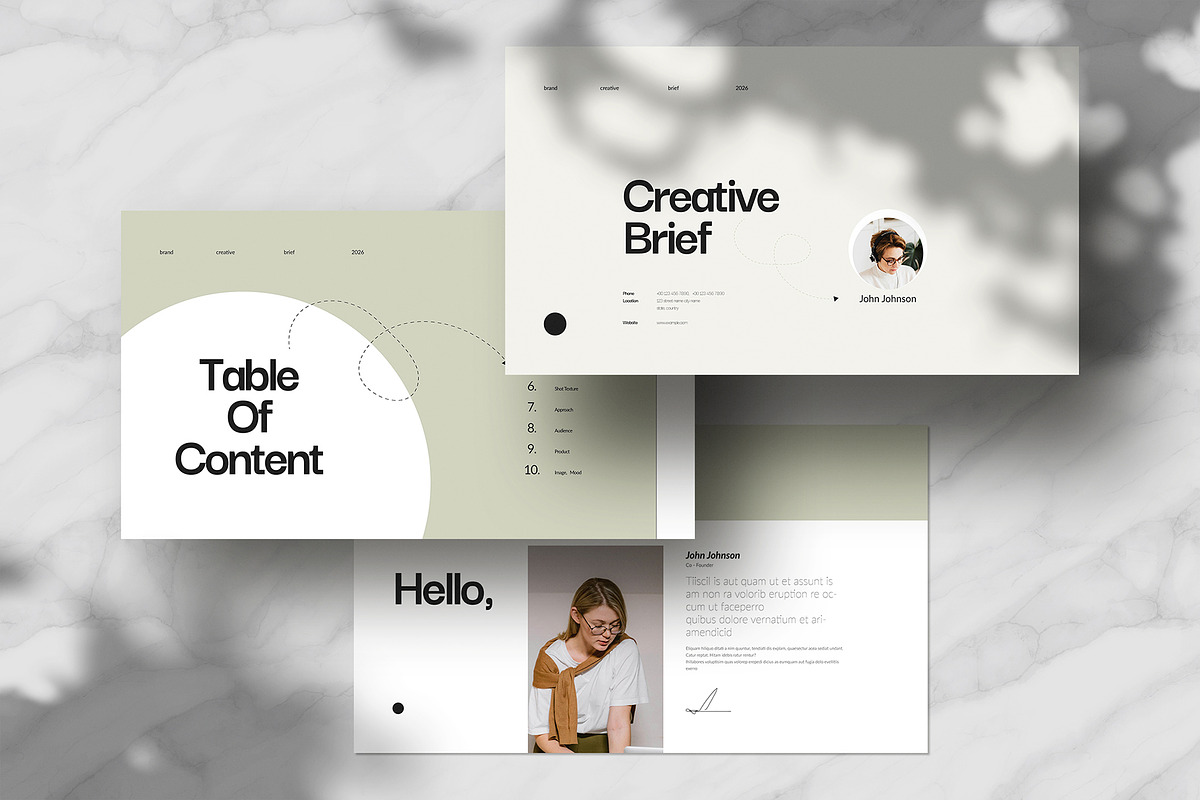 Creative Brief Template, a Presentation Template by White Graphic (Photo 2 of 8)