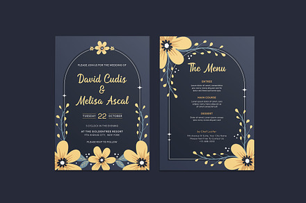 Spring Wedding Invitation Template, an Invitation Template by iDoodle Studio