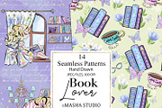 Book Lover Seamless Paper Pack, a Pattern Graphic by Masha  Studio (Thumbnail 2 of 9)