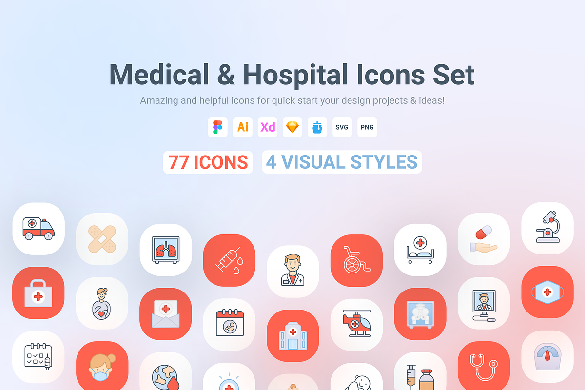 Medical & Hospital Icons Set, an Outline Icon by ДимаСвєнтуховський (Photo 1 of 9)