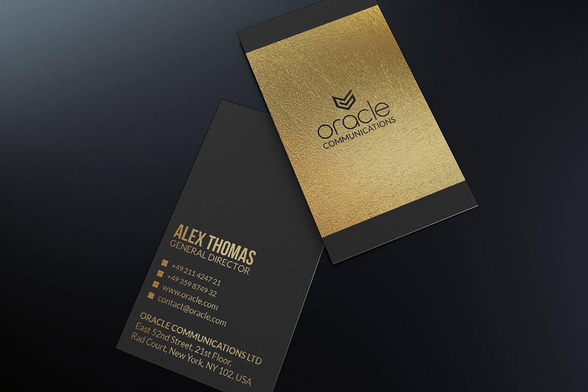 Premium Gold And Black Business Card, a Business Card Template by Marvel (Photo 2 of 5)