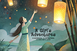 A Girl's Adventures, a Decorative Illustration by Digital Art Creations
