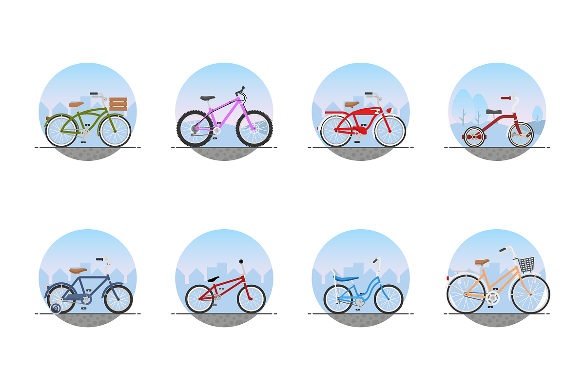 15 Flat Bike Icons, an Icon by Iconify.it (Photo 2 of 10)