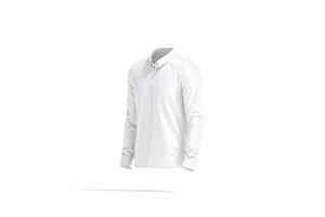 White Dress Men's Shirt 3D Model