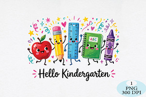 Hello Kindergarten PNG, a Seasonal Illustration by Daily.Designs