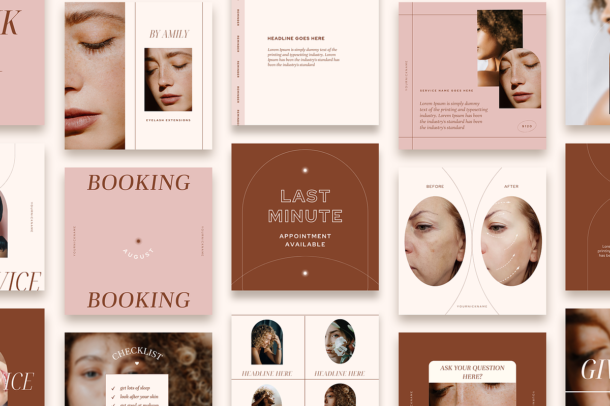 Beauty Social Media Templates, a Social Media Template by Kseniia_Design (Photo 8 of 9)