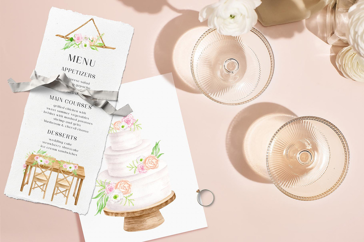 Delicate Dreams. Watercolor Wedding, a Decorative Illustration by Olya Haifisch (Photo 5 of 16)