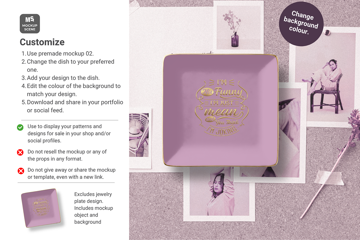 Ceramic Jewelry Dish Canva Mockup, a Household Mockup by Mockup Scene (Photo 10 of 12)