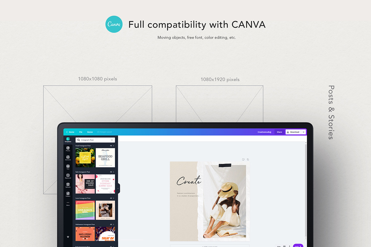 CANVA & PS /  Camellia Social media, a Social Media Template by Simple có (Photo 3 of 10)