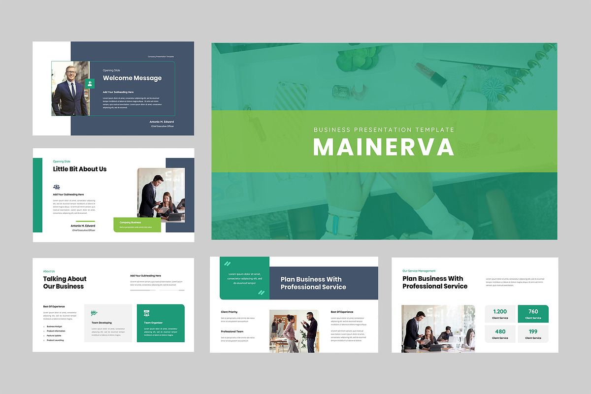 Mainerva - Powerpoint Template, a Presentation Template by TMint Creative