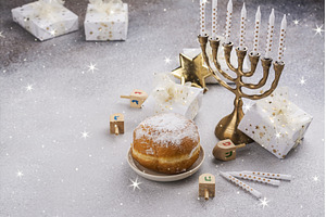 Jewish holiday Hanukkah background