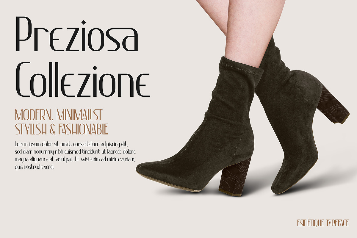 Esthetique - Elegant & Stylish Font, a Sans Serif Font by Krismagraph (Photo 8 of 12)