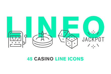 LINEO - 45 CASINO ICONS