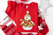 Patchwork Snowman png, Merry Christm, an Illustration by Libby Wishes (Thumbnail 7 of 8)