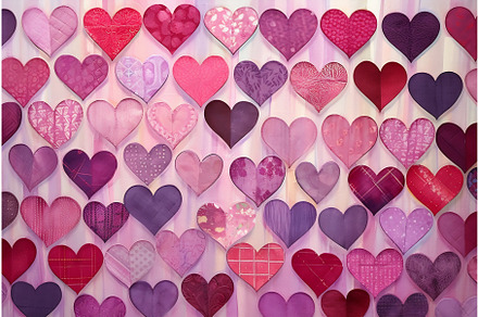 Colorful love heart pattern, a Texture Illustration by Beautiful things