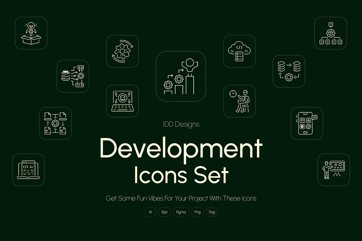 Development Icon Art Set, an Outline Icon by Prosymbols (Photo 1 of 8)
