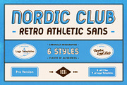Nordic Club - Retro Athletic Sans, a Sans Serif Font by OPENCITYDESIGNCO (Thumbnail 1 of 6)