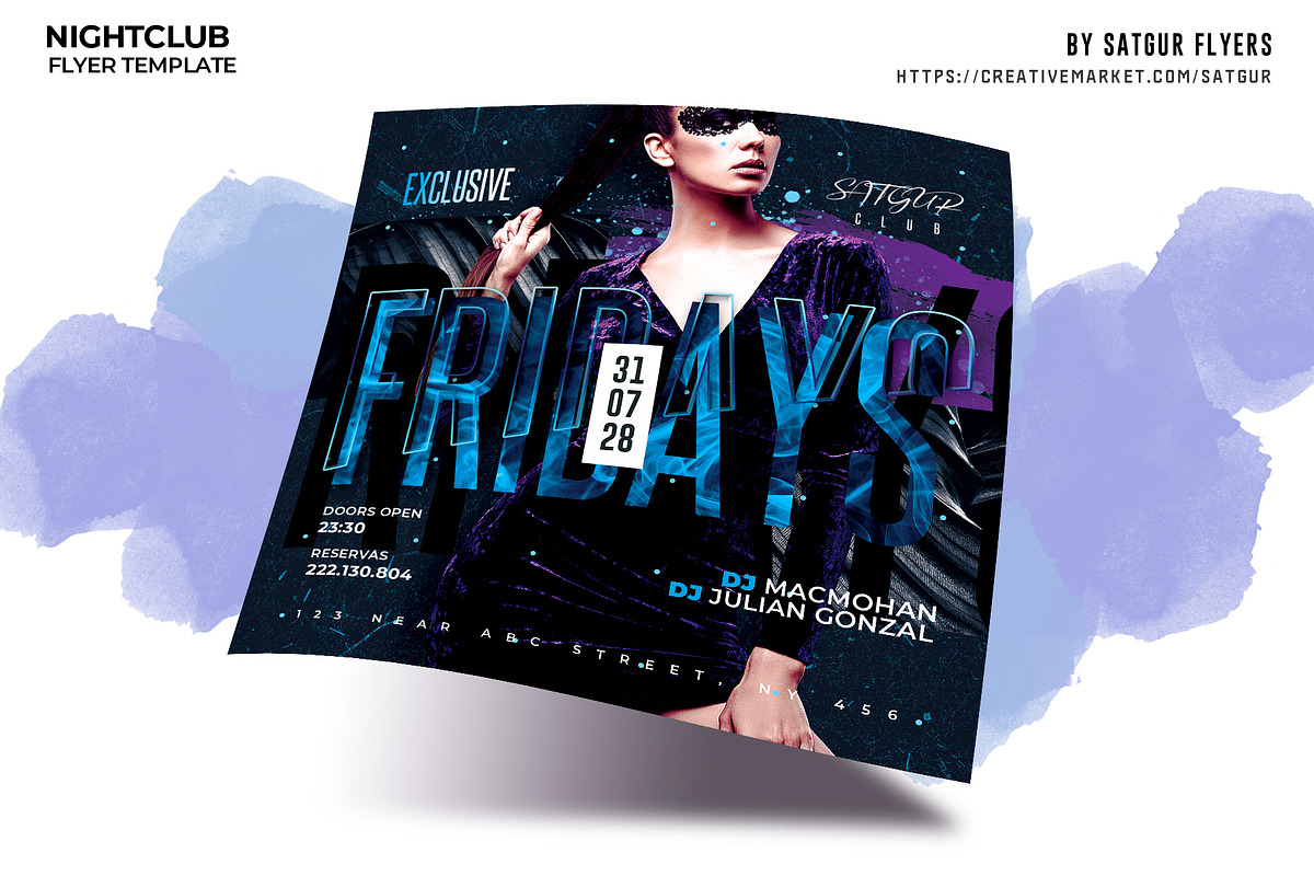 Night Club Flyer Template, a Flyer Template by Satgur Graphic Design (Photo 4 of 4)