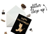 Gold Halloween Silhouette Clipart, a Graphic by ConfettiBears (Thumbnail 2 of 5)