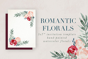 Romantic Florals 5x7 Invitation