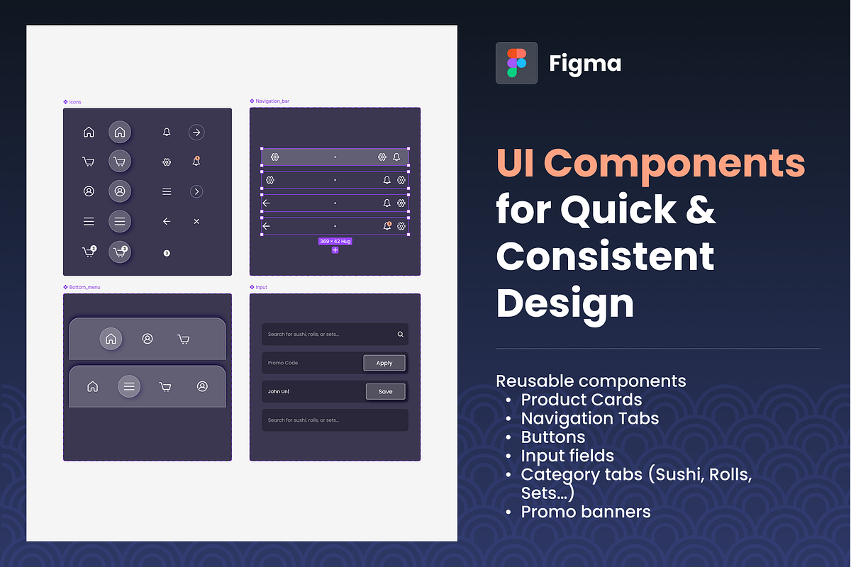 Japanese Food Delivery App UI Kit, an App Template by SpaceNymph (Photo 3 of 5)