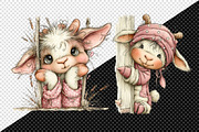 Whimsical Peeking Farm Animals, an Animal Illustration by Creative Art (Thumbnail 8 of 8)