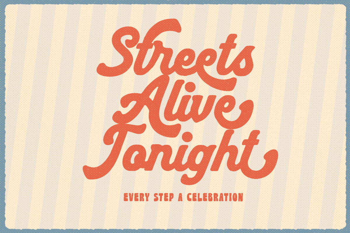 Tasty Parade Retro Font Duo, a Script Font by Letterhend Studio (Photo 6 of 12)