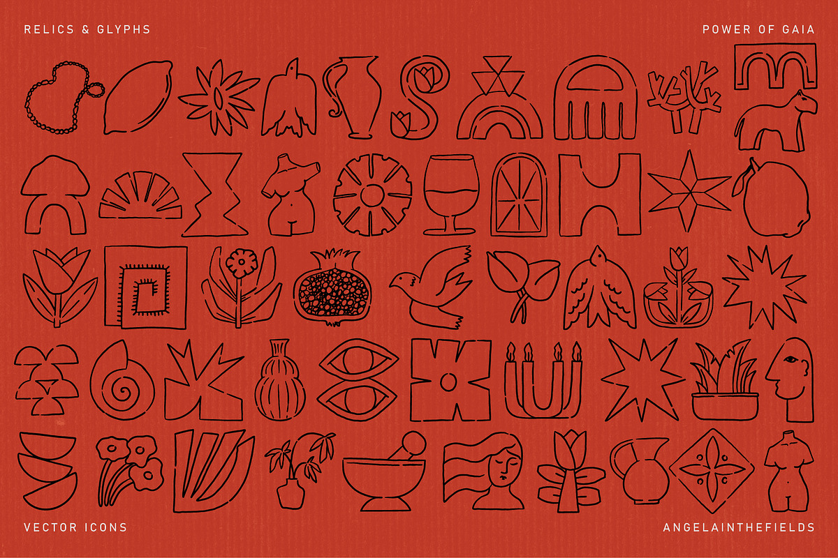 RELICS AND GLYPHS Vector Elements, an Object Graphic by angelainthefields (Photo 8 of 11)