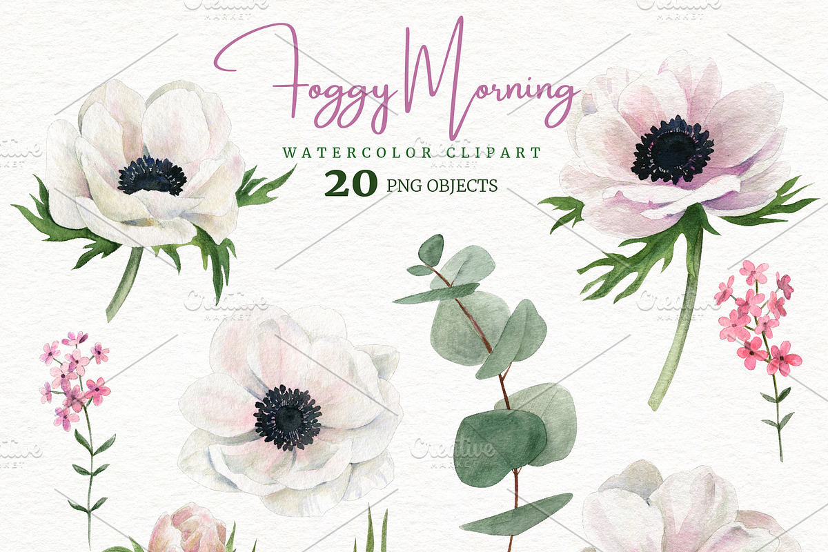 Floral Watercolor Bundle, an Object Graphic by JSolomatina (Photo 10 of 23)