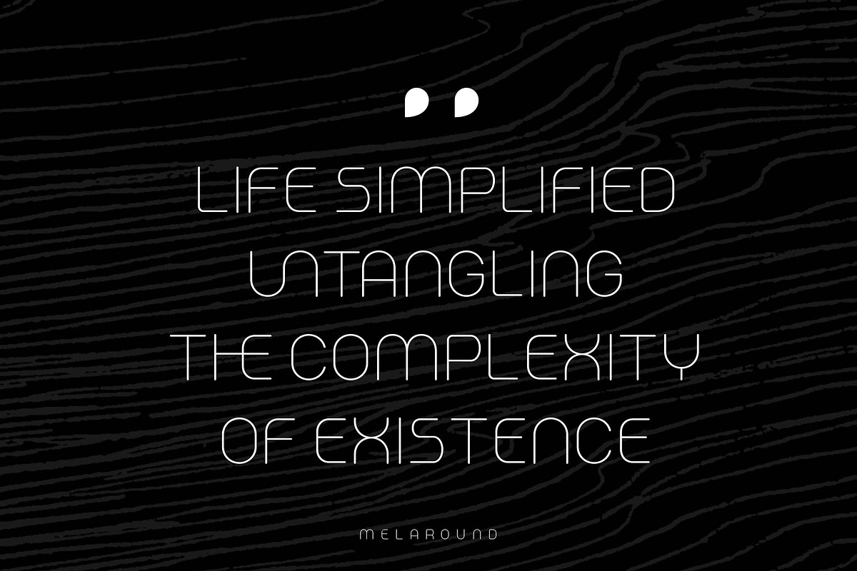 Melaround - Monoline Typeface, a Sans Serif Font by Ardyanatypes (Photo 4 of 12)