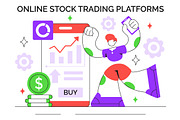 10 Stock Trading Platforms, a Finance Illustration by denayunebgt (Thumbnail 4 of 4)
