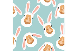 Seamless pattern with cute goose, an Animal Illustration by Toltemara