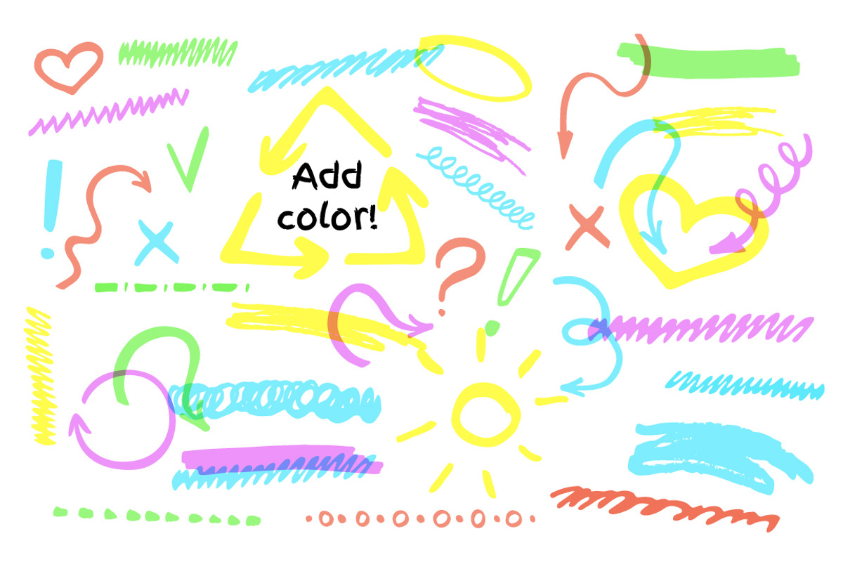 Highlighter brushes and arrows (Ai), a Brush Add-On by voin_Sveta (Photo 4 of 6)