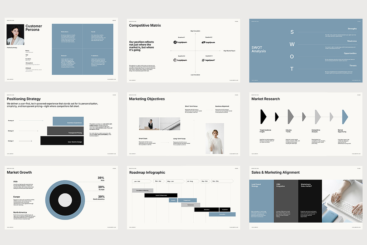 Hues : Marketing Plan Powerpoint, a Presentation Template by Punkl Camp (Photo 3 of 4)
