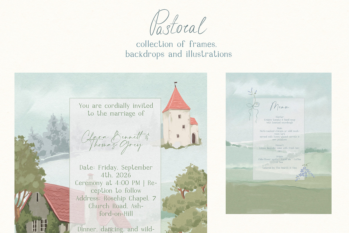 Cottagecore PNG Frames Illustrations, a Decorative Illustration by whiteheartdesign (Photo 3 of 19)