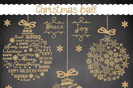 Vector christmas ball cliparts
