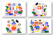 10 Online Language Learning, an Education Illustration by denayunebgt (Thumbnail 3 of 4)