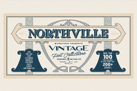Northville Vintage Font Collections, a Serif Font by wubstudio